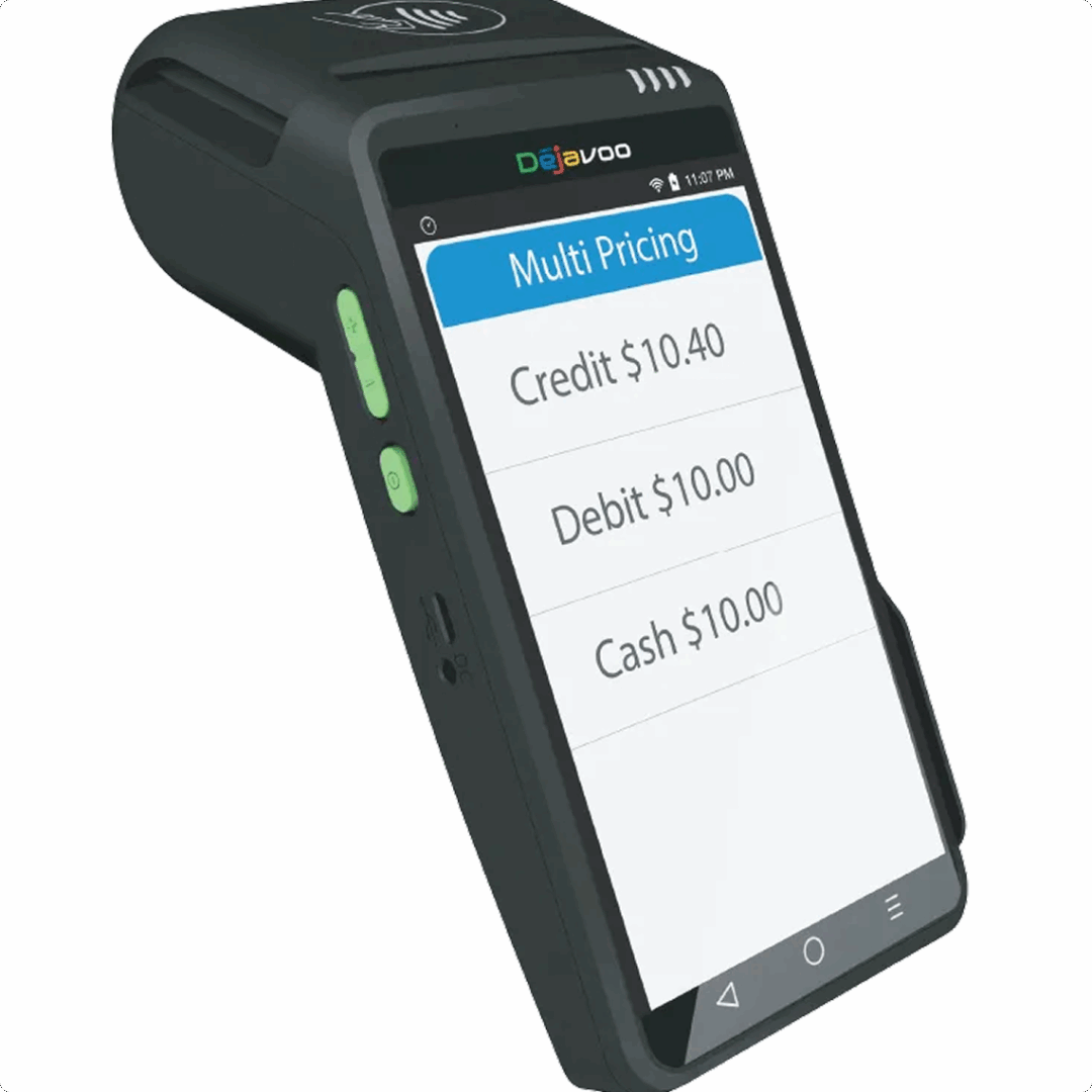 Digital terminal with credit, debit, cash options